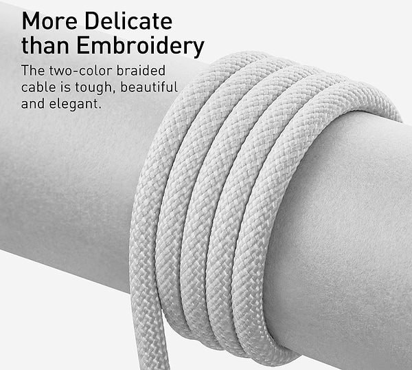 Фото - Кабель синхронізації даних Baseus Dynamic Series Fast Charging Data Cable USB to iP 2.4A 1m White (CALD000402)