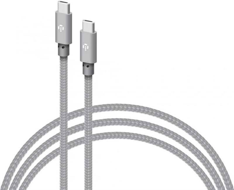 Кабель синхронізації даних Intaleo CBGNYTT1 USB Type-C-USB Type-C 1м 60W Grey (1283126559501) - Фото 1