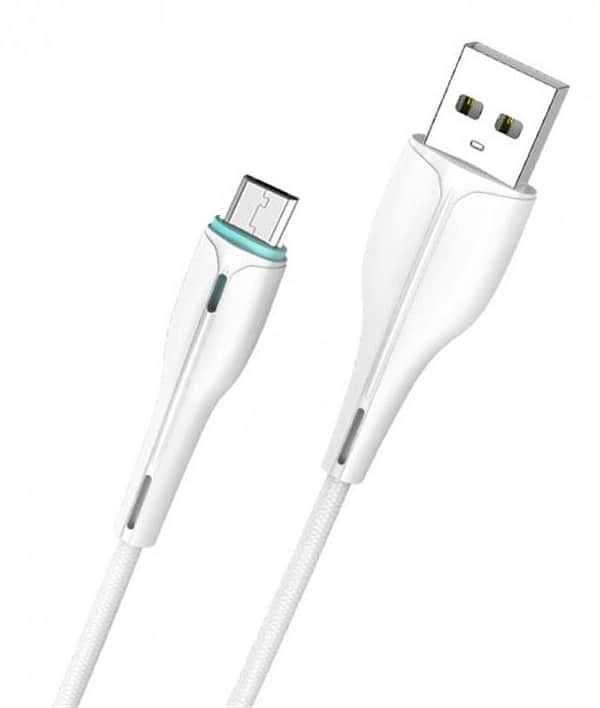 Фото - Кабель синхронізації даних SkyDolphin S48V USB - microUSB 1m White (USB-000427)