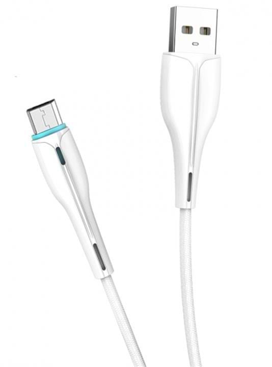 Фото - Кабель синхронізації даних SkyDolphin S48V USB - microUSB 1m White (USB-000427)