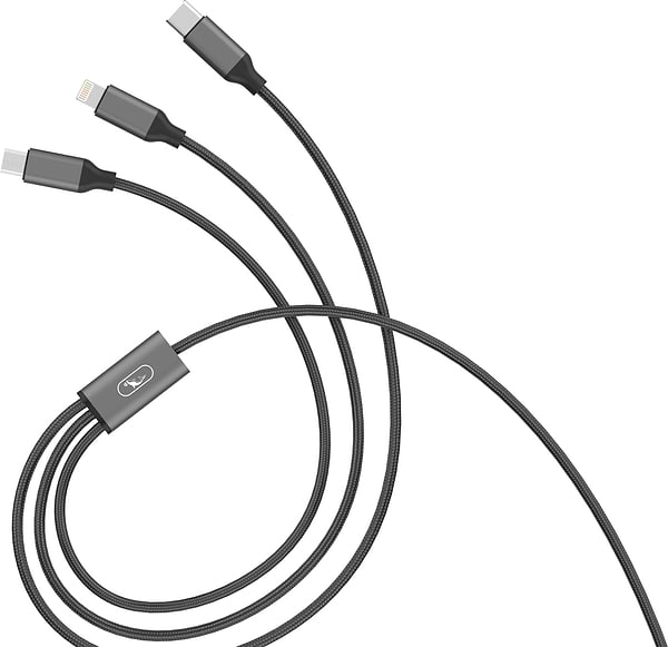 Фото - Кабель синхронізації даних SkyDolphin S63E 3in1 USB - Lightning/Type-C/MicroUSB 1.2m Black (USB-000625)
