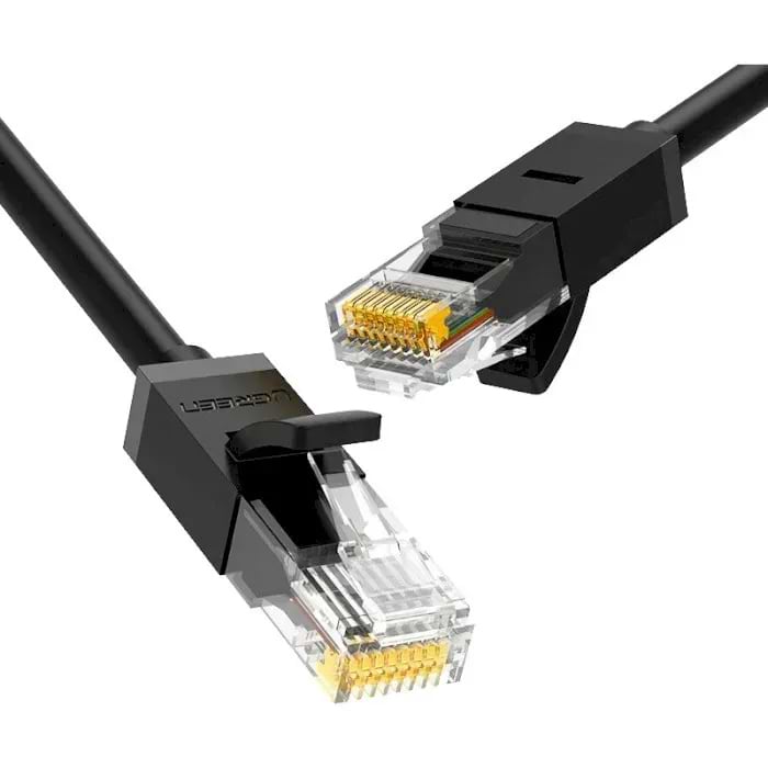 Кабель патч-корд UGREEN NW102 Cat 6 U/UTP Lan Flat Cable 5m Black (50176)
