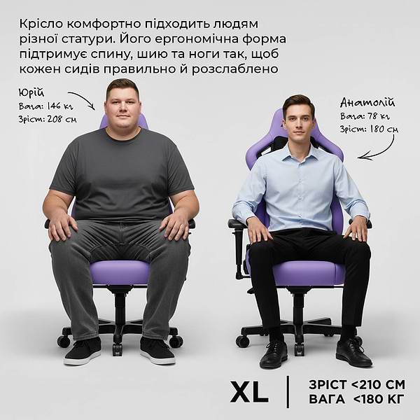 Фото - Крісло для геймерів Anda Seat Kaiser 4 Size XL Black Linen Fabric (AD12YDDC-XLL-20-B-CF)