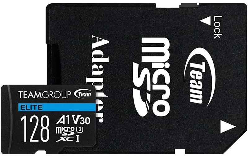 Карта памяти Team MicroSDXC 128GB UHS-I/U3 Class 10 Elite + SD-адаптер (TEAUSDX128GIV30A103)