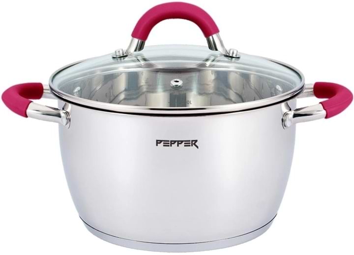 Кастрюля Pepper Begonia 16 см 1.7 л (PR-1111-16) - Фото 1