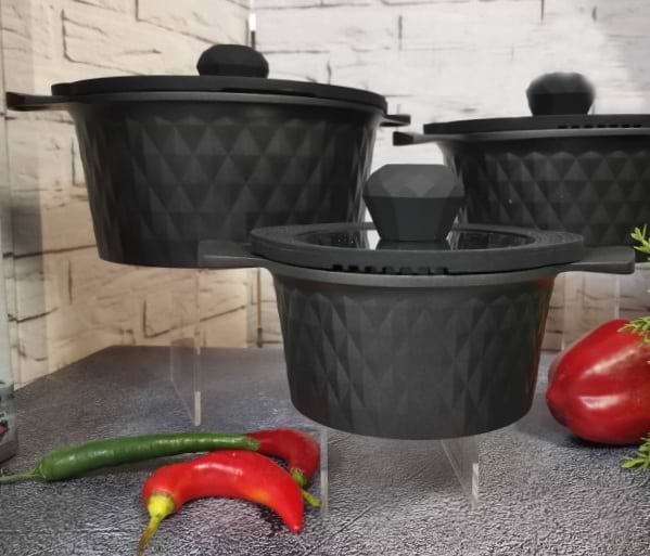 Фото - Ківш Pepper Black Ice Greblon C2 1,4л. 16x8 см (PR-6005)