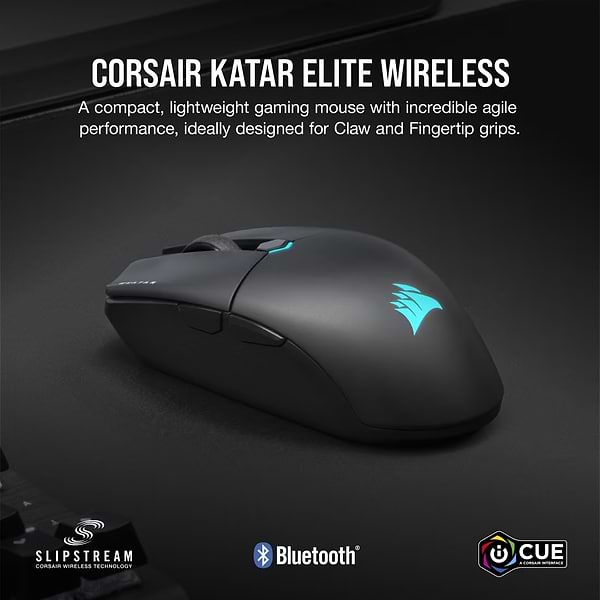 Фото - Мышь беспроводная игровая Corsair KATAR Elite Wireless Gaming Black (CH-931C111-EU)