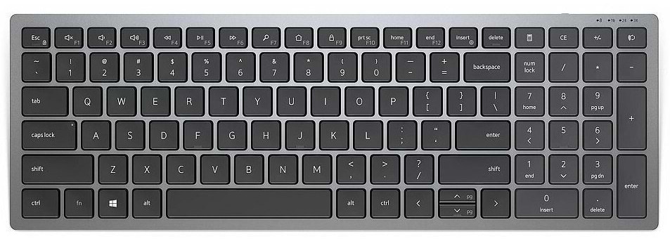 Клавиатура беспроводная Dell Compact Multi-Device Wireless Keyboard - KB740 - Russian(QWERTY) (580-AKOZ) - Фото 1