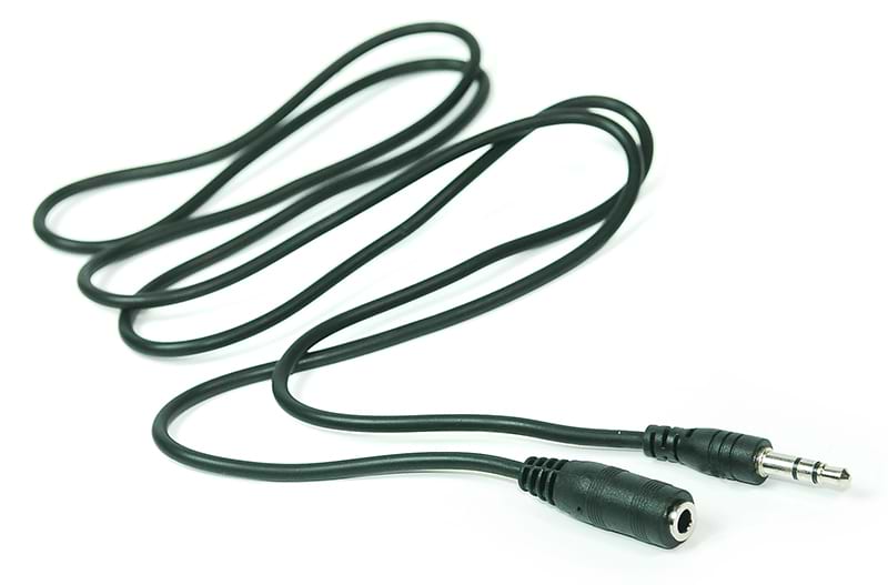 Перехідник аудіо PowerPlant KD00AS1264 3.5mm(M)-3.5mm(F) 1m Black - Фото 1