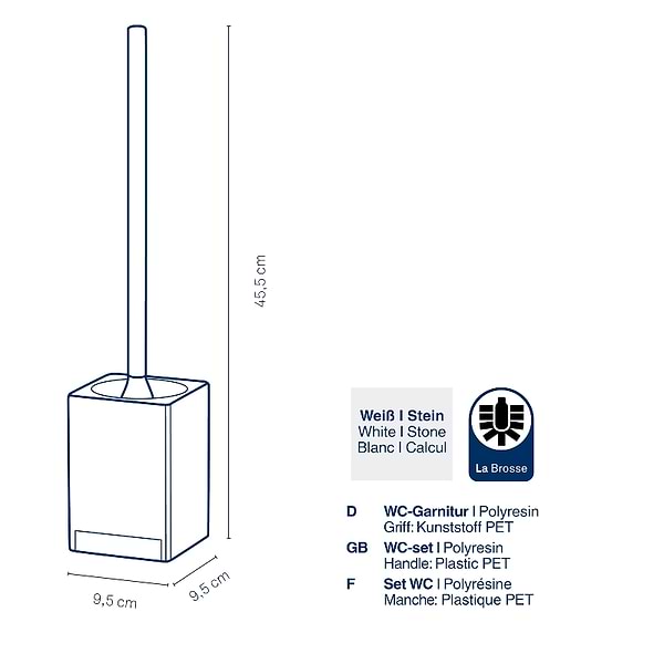 Фото - Ершик Kela Cube 45.5х9.5х9.5 см (23695)