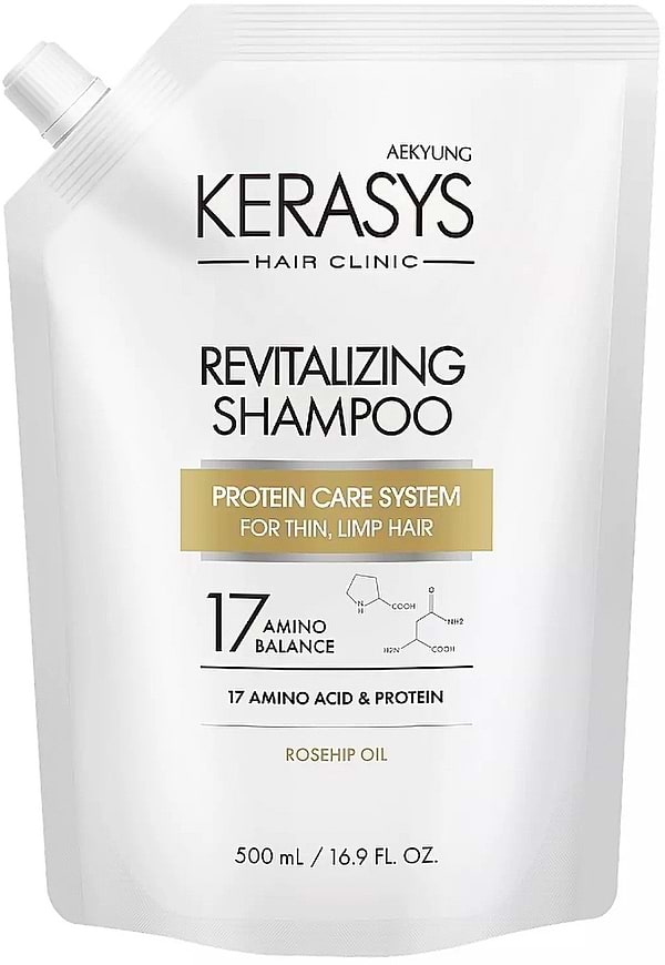 Фото - Шампунь жіночий Kerasys Hair Clinic System Revitalizing Protein Volume - Refill (8801046900710)