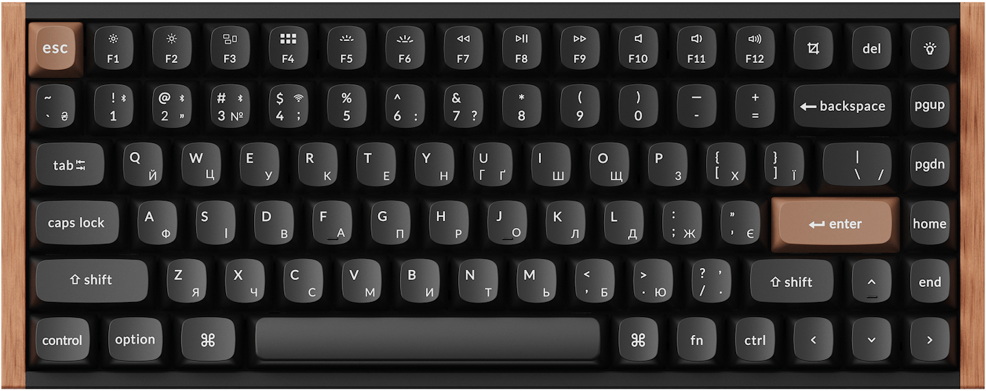 Клавіатура бездротова Keychron K2HE 81Key, Gateron Double-Rail Magnetic Nebula, WL/BT/USB-A Black (K2H-F1-UA)
