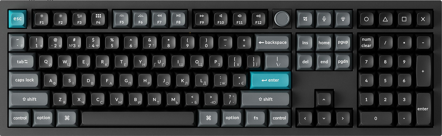 Клавиатура беспроводная Keychron Q6 Ultra Red Switch Black RGB (Q6U-M1-UA)