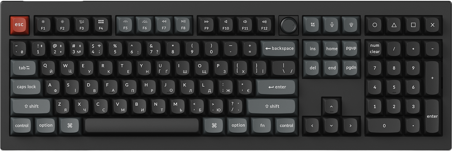 Клавіатура бездротова Keychron V6 Ultra Red Switch Black RGB (V6U-D1-UA)