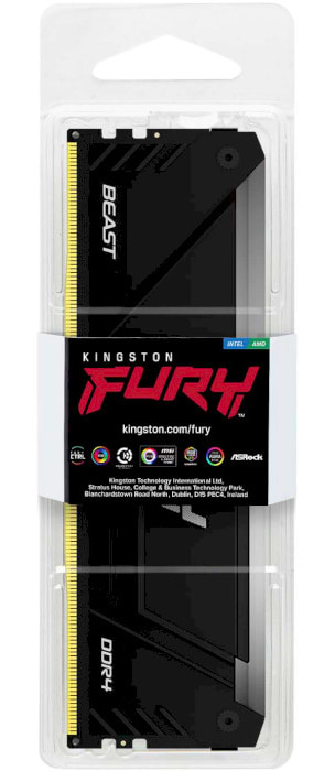 Фото - Память DDR Kingston Fury Beast RGB DDR4-3200 32GB CL16-20-20 1.35V XMP (KF432C16BB2A/32)