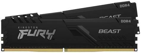 Память DDR Kingston 16GB 3200MT/s DDR4 CL16 DIMM 1Gx8 FURY Beast (KF432C16BB1/16WP) - Фото 1