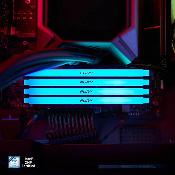 Фото - Память DDR Kingston Fury Beast RGB DDR4-3200 32GB CL16-20-20 1.35V XMP (KF432C16BB2A/32)