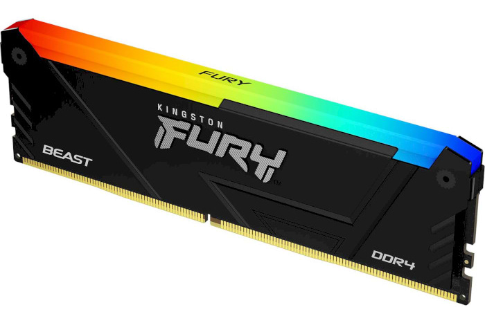 Пам'ять DDR Kingston Fury Beast RGB DDR4-3200 32GB CL16-20-20 1.35V XMP (KF432C16BB2A/32)