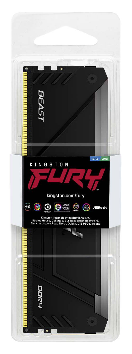 Фото - Память DDR Kingston Fure Beast RGB DDR4 16GB/3600  (KF436C18BB2A/16)