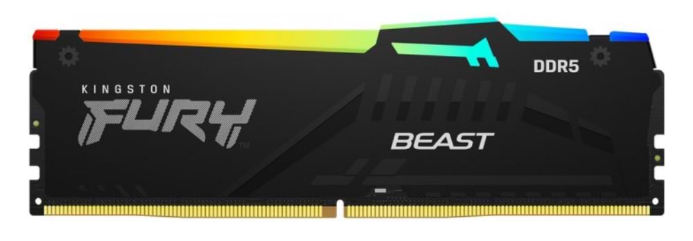 Память DDR Kingston DDR5 16GB/5600 Fury Beast RGB (KF556C40BBAK2-16)