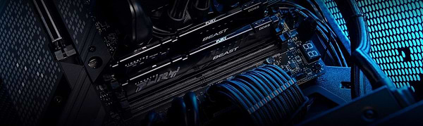 Фото - Память DDR Kingston DDR5 32GB 5200 FURY Beast Black RGB (KF552C40BBA-32)