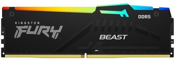 Память DDR Kingston DDR5 16GB/5600 Beast Black RGB (KF556C40BBA-16)