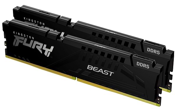 Фото - Память DDR Kingston DDR5 64GB KIT (32GBx2) 5600 FURY Beast (KF556C40BB2K2-64)