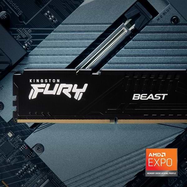 Фото - Память DDR Kingston DDR5 2x16GB/6800 Fury Beast Black (KF568C34BBK2-32)