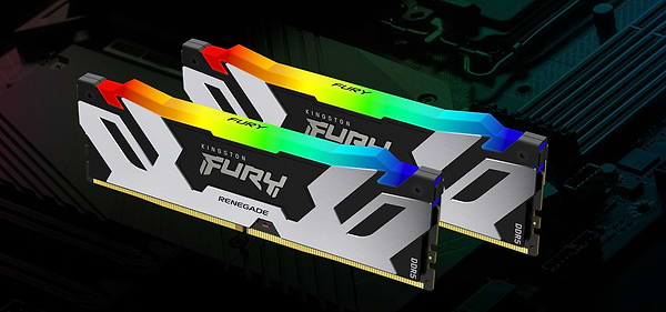 Фото - Память DDR Kingston Fury Renegade RGB White 2x16GB/7200 DDR5 XMP (KF572C38RWAK2-32)