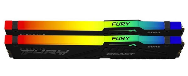 Фото - Память DDR Kingston DDR5 32GB/5600 Fury Beast RGB (KF556C40BBAK2-32)