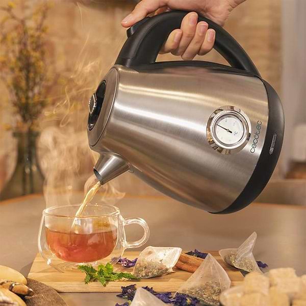 Фото - Електричний чайник Cecotec Thermosense 620 Retro Steel (CCTC-01458)