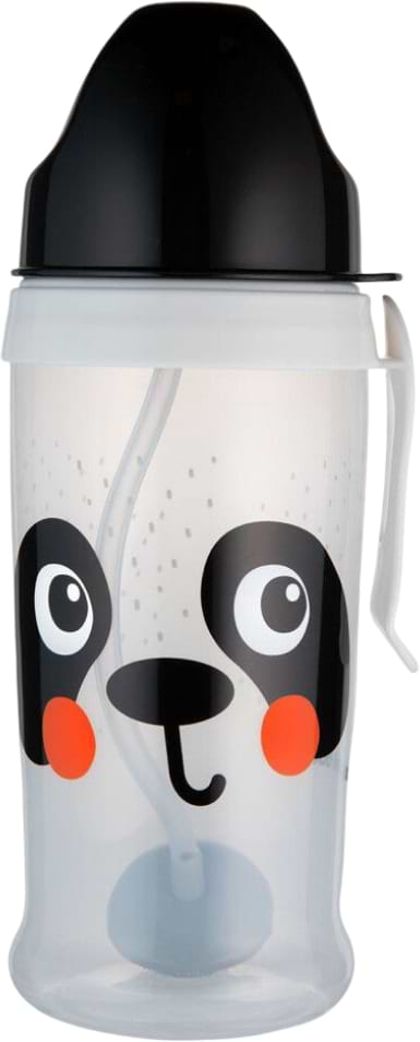 Поильник-непроливайка детский Canpol babies с трубочкой и утяжелителем BabiesBoo - панда (56/510_whi)
