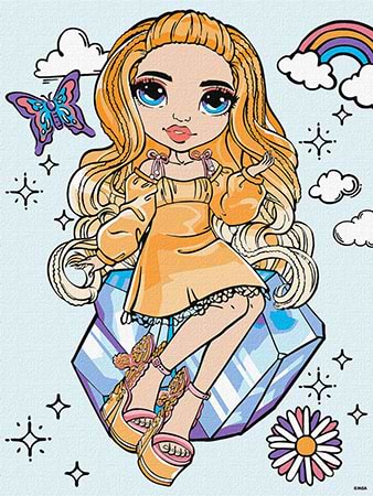 Картина по номерам Ideyka Rainbow High Poppy Rowan 30х40 см (KHO1245)