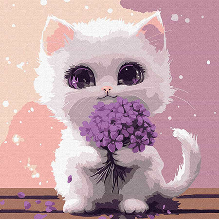 Картина за номерами Ideyka "Сонячний мурчик" 30х30 см (KHO6724) - Фото 1