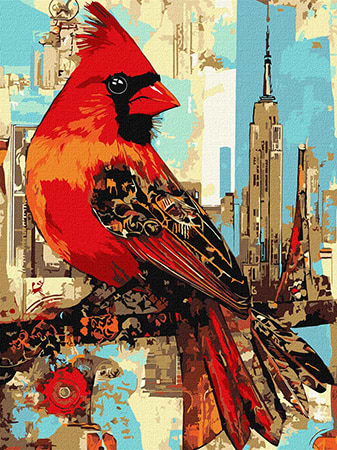 Картина по номерам Ideyka Городская птичка 30х40 см (KHO6732)