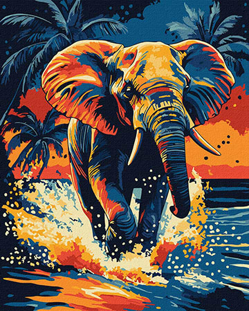 Картина по номерам Ideyka Магия слона 40х50 см (KHO6744)