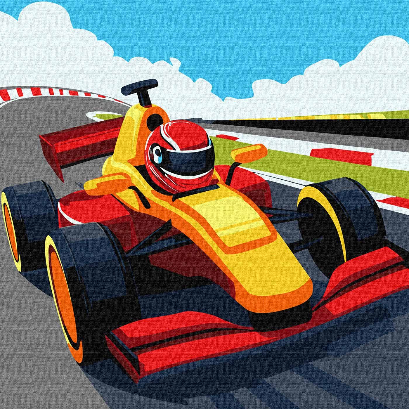 Картина за номерами Ideyka Яскраві перегони 30х30 см (KHO8559) - Фото 1