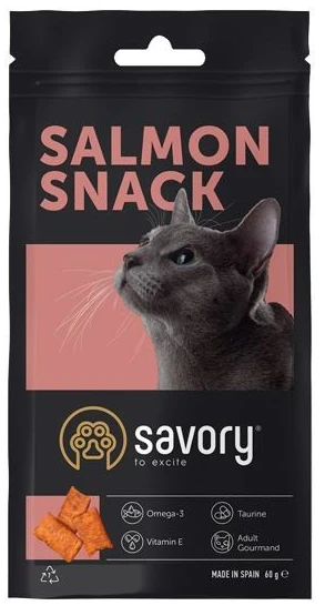 Ласощі для собак Savory Cats Snacks Pillows Gourmand with Salmon 60 г (4820232631454)