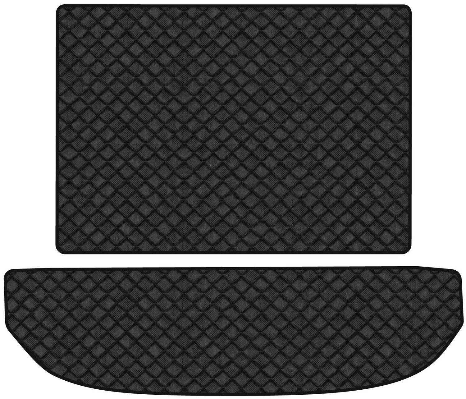 Килимок з екошкіри в багажник авто EVAtech ECO для Sorento (UM) 7 seats Kia 2014-2020 3 покоління SUV USA KI12575BG2BBB