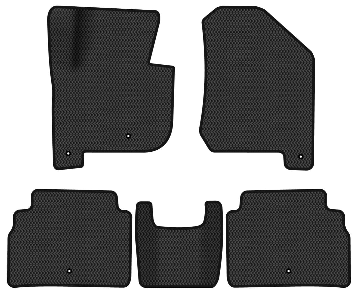 EVA коврики в салон авто EVAtech для Soul EV Kia 2014-2020 1 поколение Htb USA KI13076CE5LA5RBB