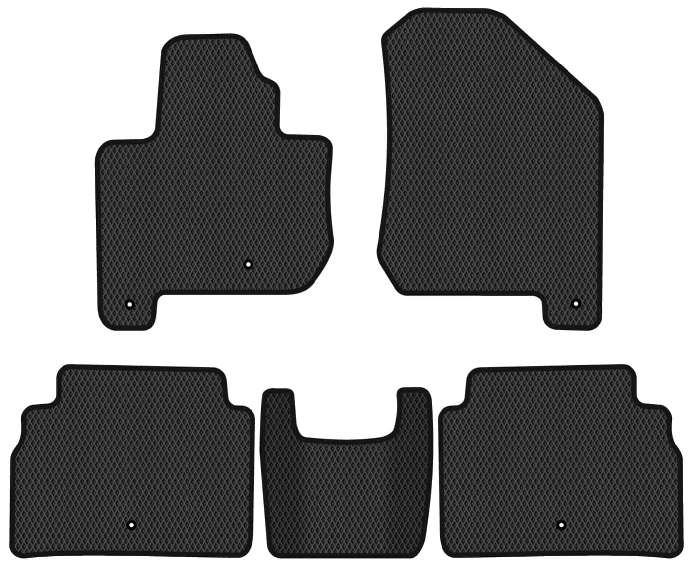 EVA коврики в салон авто EVAtech для Soul EV Kia 2014-2020 1 поколение Htb USA KI13076CG5LA5RBB