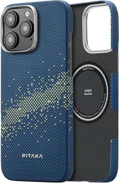 Чохол для смартфону Pitaka Tactile Woven StarPeak Lumintex Milky Way Galaxy for iPhone 16 Pro Max (KI1604PMYG) - Фото 1