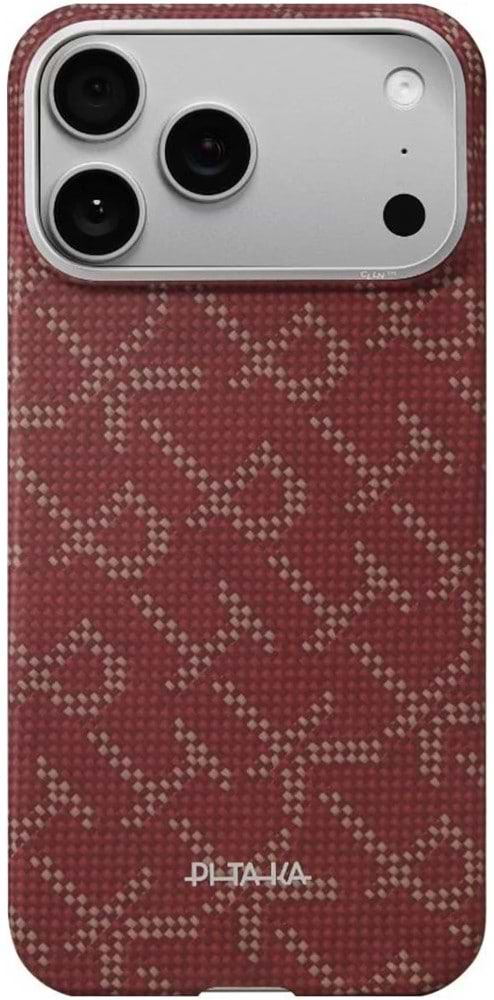 Фото - Чехол для смартфона Pitaka Ultra-Slim Case Monogram Red/Gold for iPhone 17 Pro Max (KI1702PTKP) Фото - Чехол для смартфона Pitaka Ultra-Slim Case Monogram Red/Gold for iPhone 17 Pro Max (KI1702PTKP)