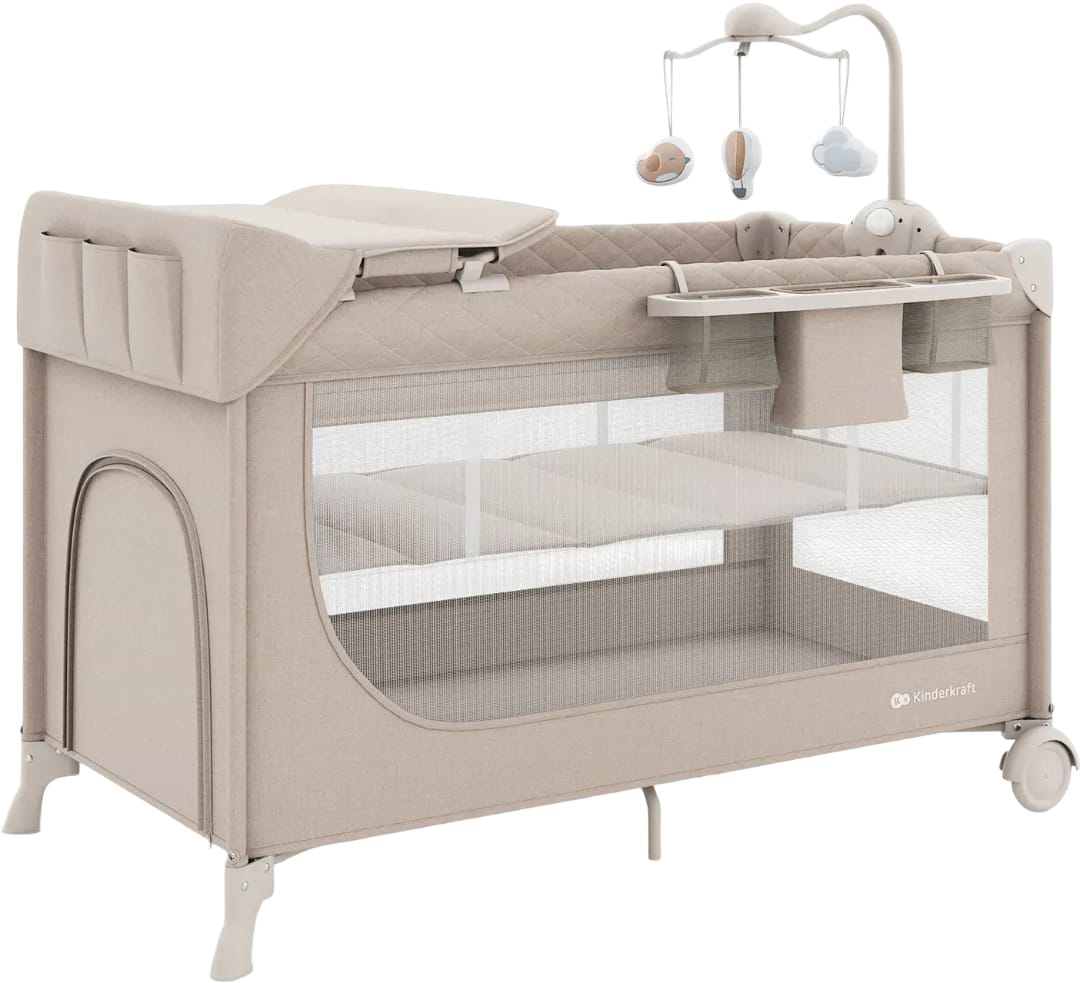 Манеж-ліжко Kinderkraft Leody Up Beige (KCLEODUPBEG00AC)