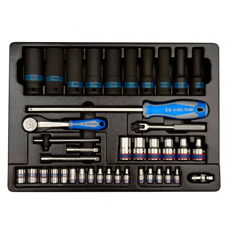 Набор торцевых головок KING TONY 1/2''-1/4'' (9-7540MR)
