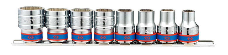 Набір торцевих голівок KING TONY 1/2'' 10-19 мм 8 шт. (4010MR01)