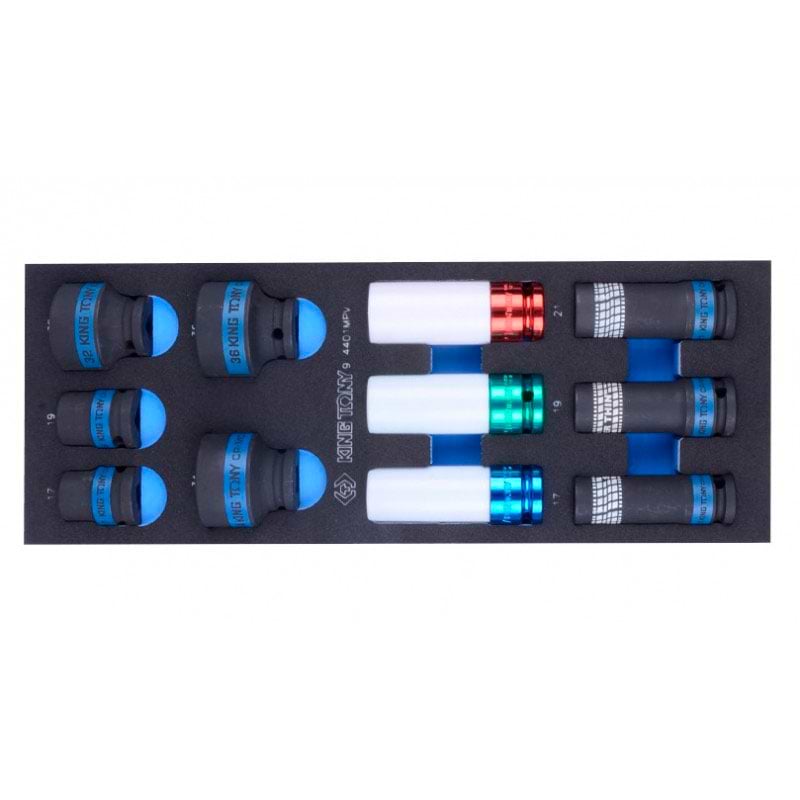 Набор торцевых головок KING TONY 1/2'' 11 шт. (9-4401MPV)