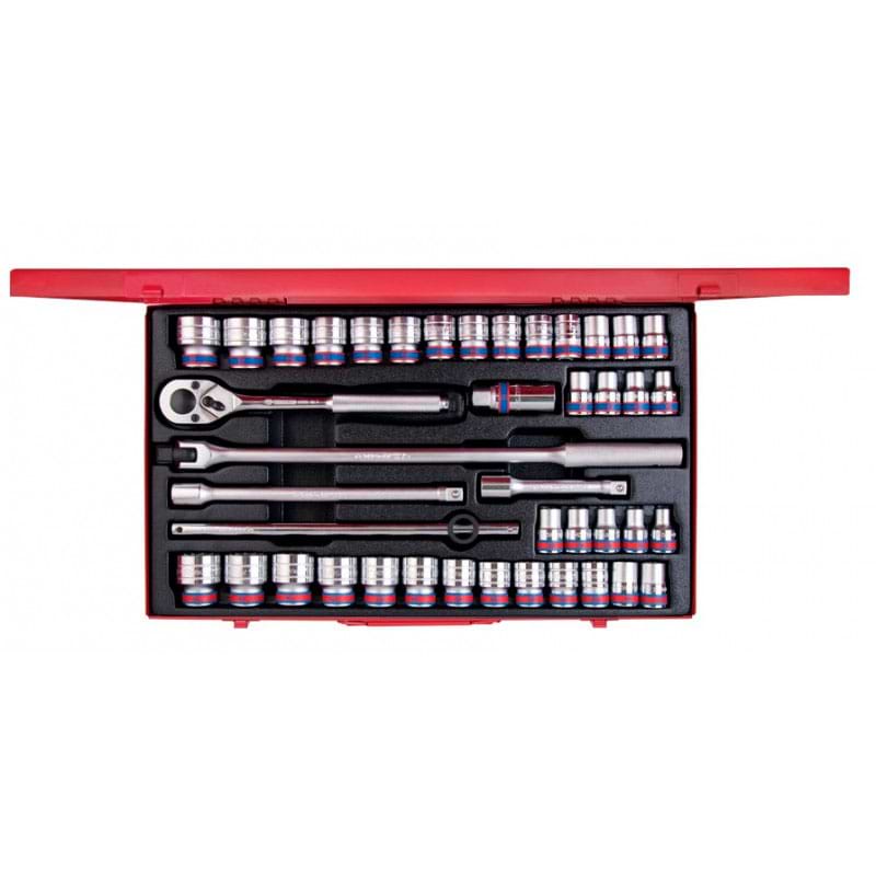 Набір торцевих голівок KING TONY 1/2'' 43 шт. (4042CR)