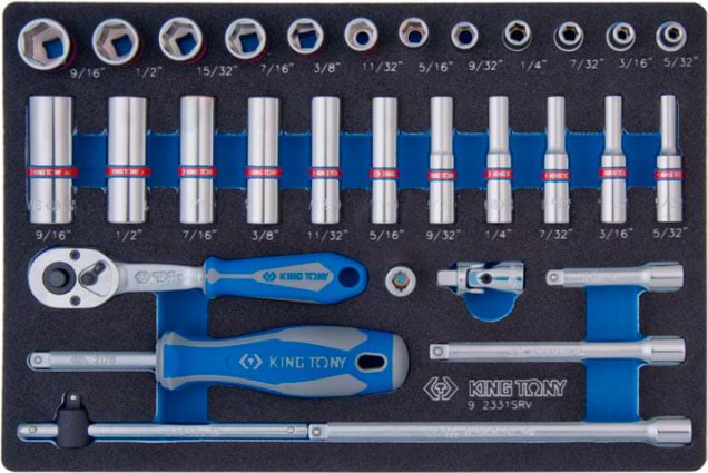 Фото - Набор торцевых головок KING TONY 1/4'' 31 шт. (9-2331SRV)
