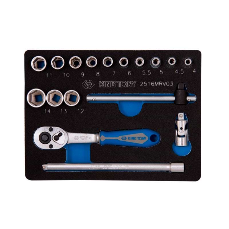 Набор торцевых головок KING TONY 17 шт. (9-2516MRV03)